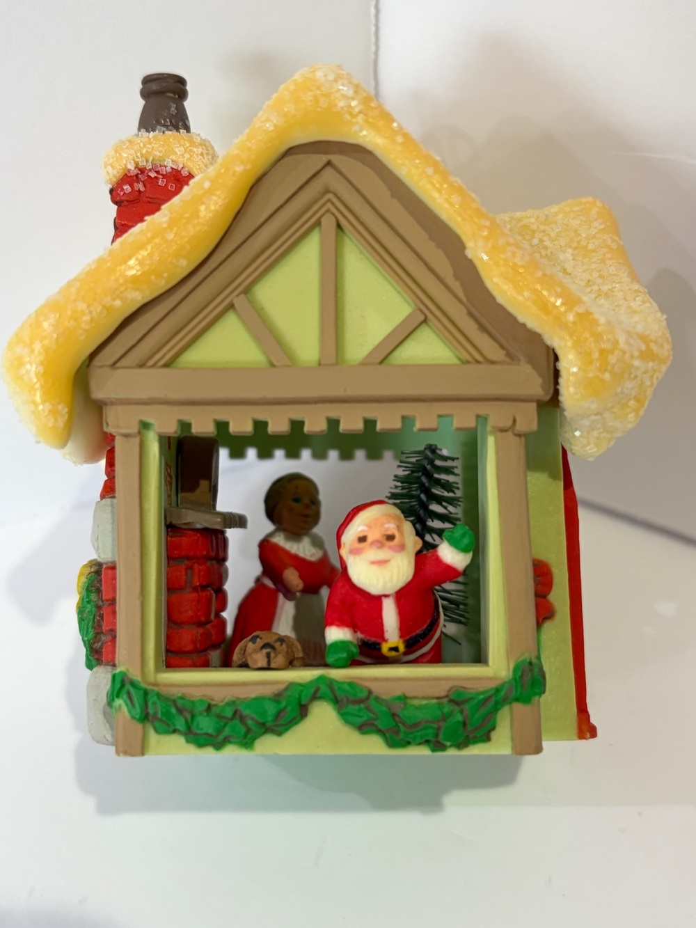 Vintage 1985 Hallmark Magic Light Mr.and Mrs. Santa Ornament